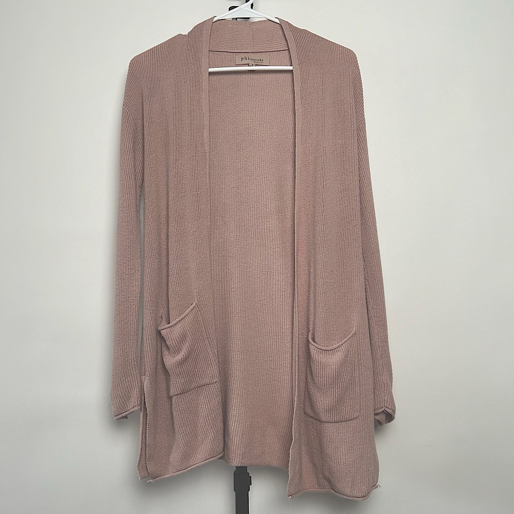 Philosophy Women’s Cardigan with Pockets, color pink, size S